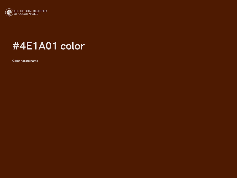 #4E1A01 color image