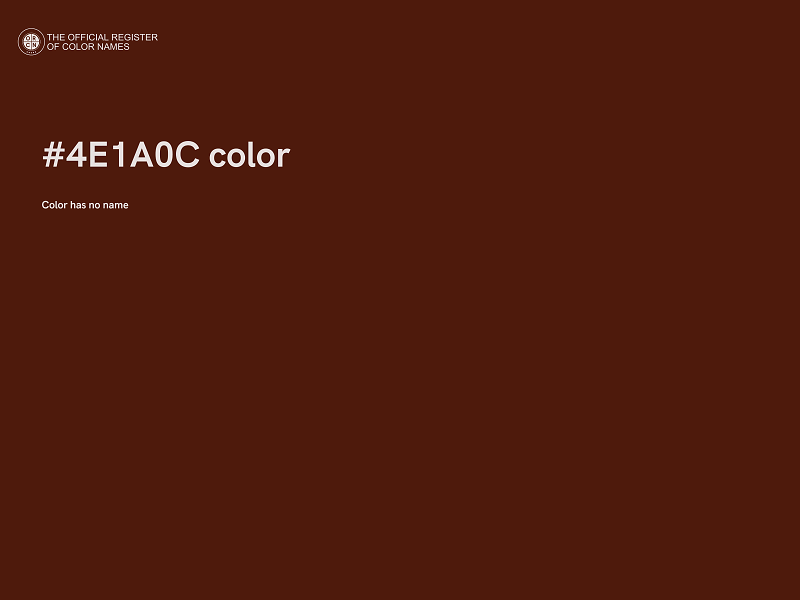 #4E1A0C color image