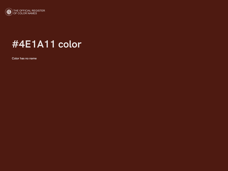 #4E1A11 color image