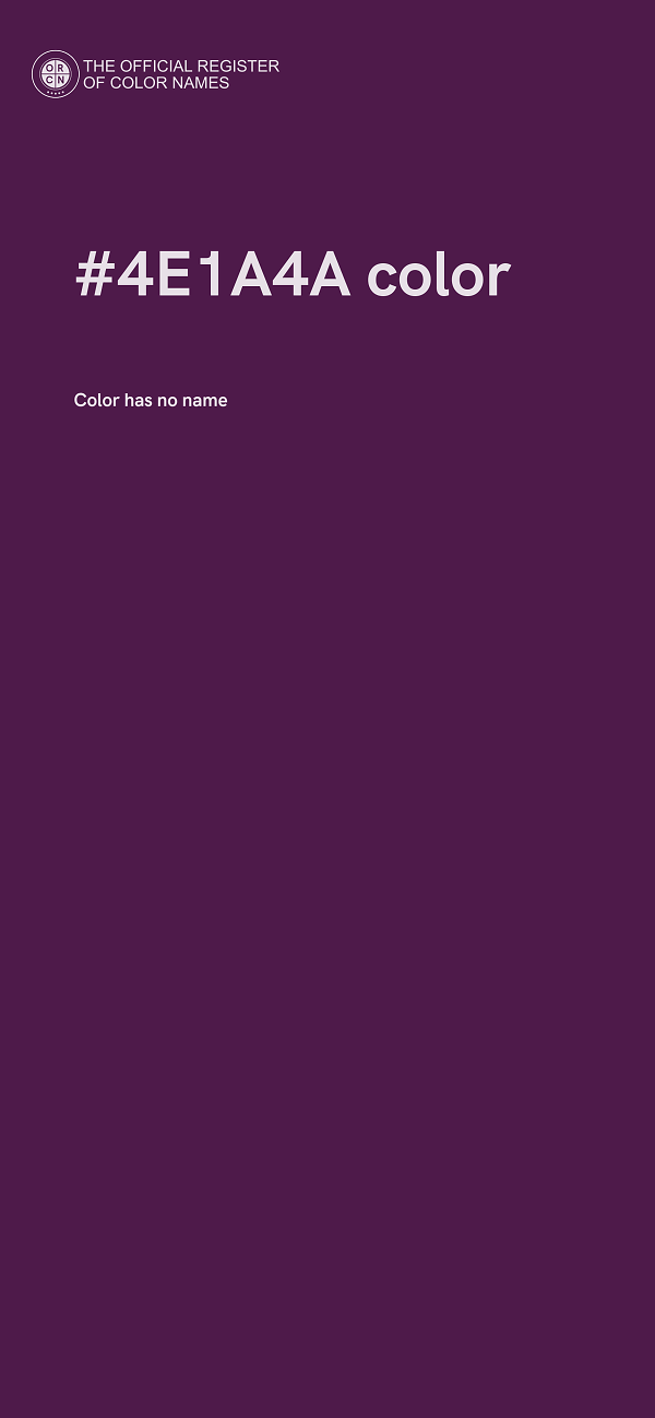 #4E1A4A color image