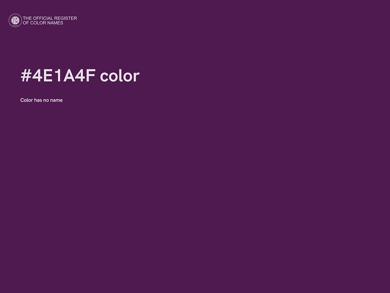 #4E1A4F color image