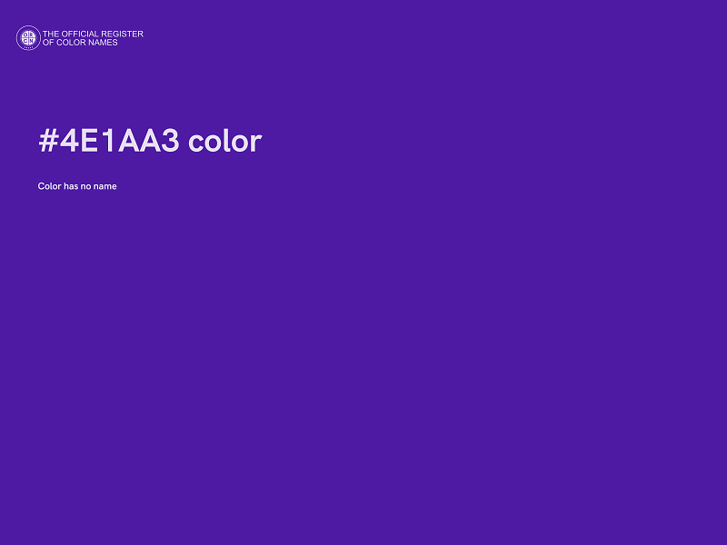 #4E1AA3 color image