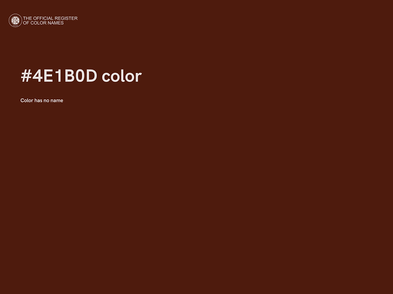 #4E1B0D color image