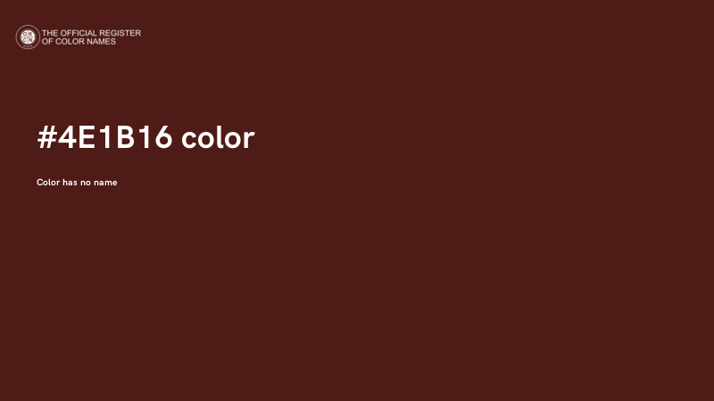 #4E1B16 color image