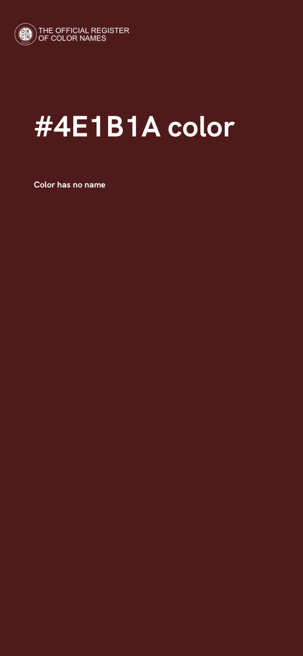#4E1B1A color image