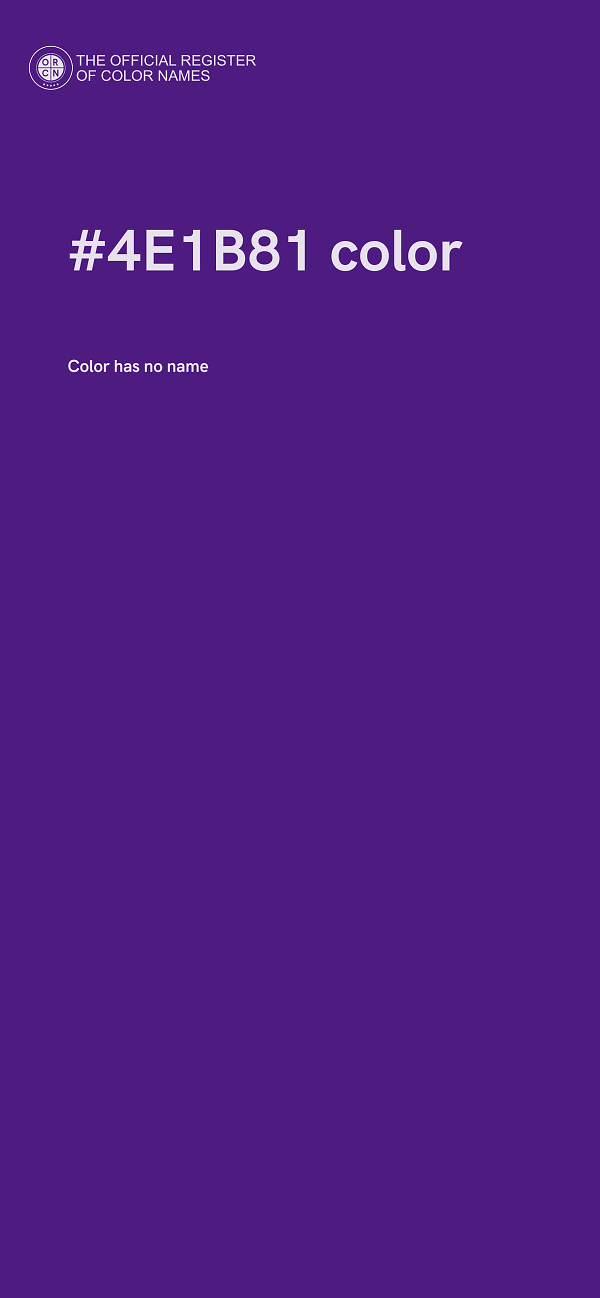 #4E1B81 color image