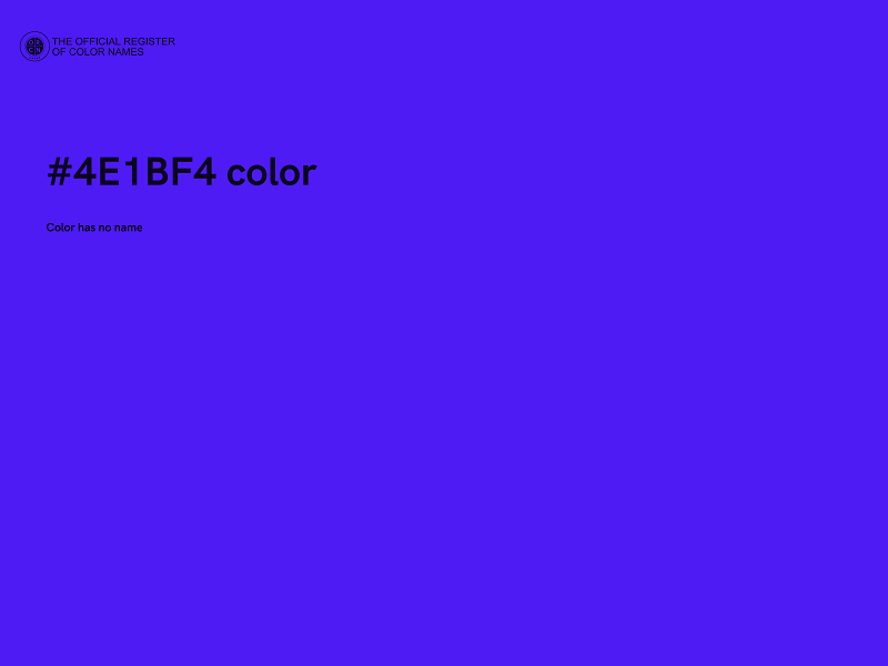 #4E1BF4 color image