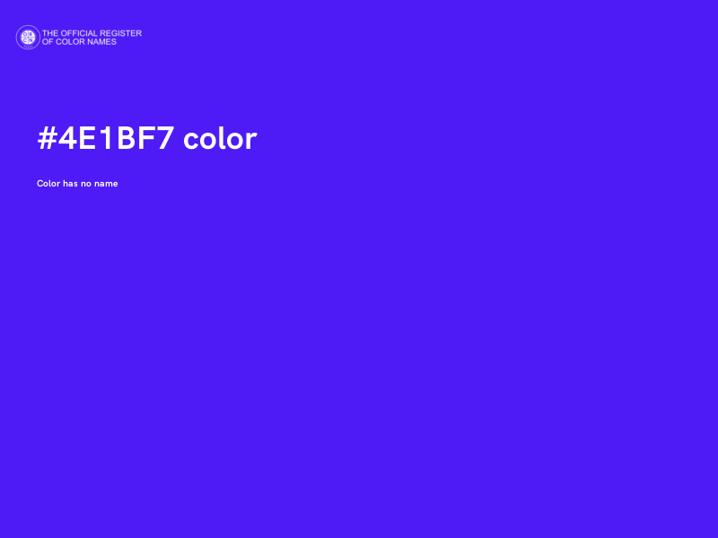 #4E1BF7 color image