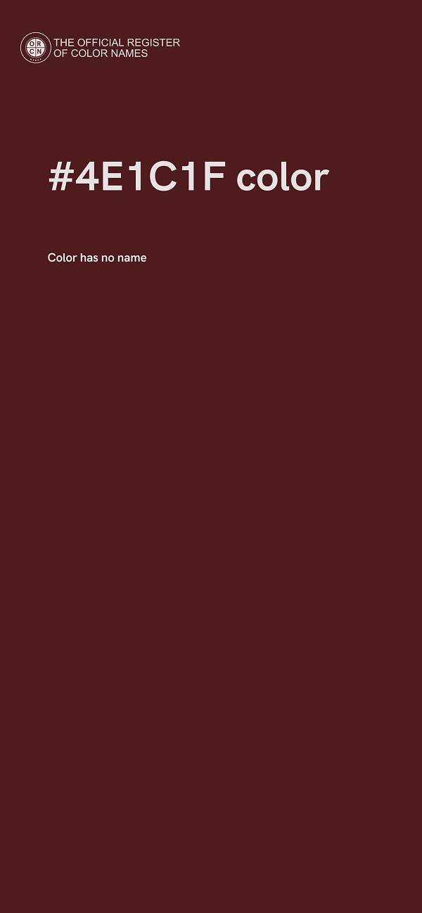 #4E1C1F color image