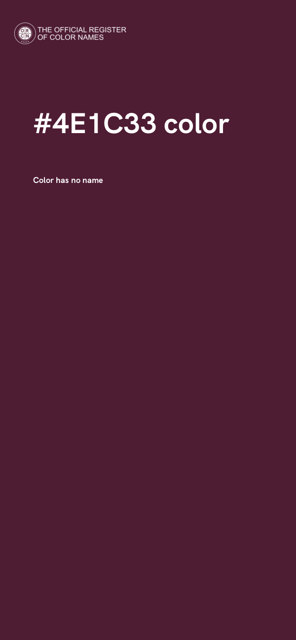 #4E1C33 color image