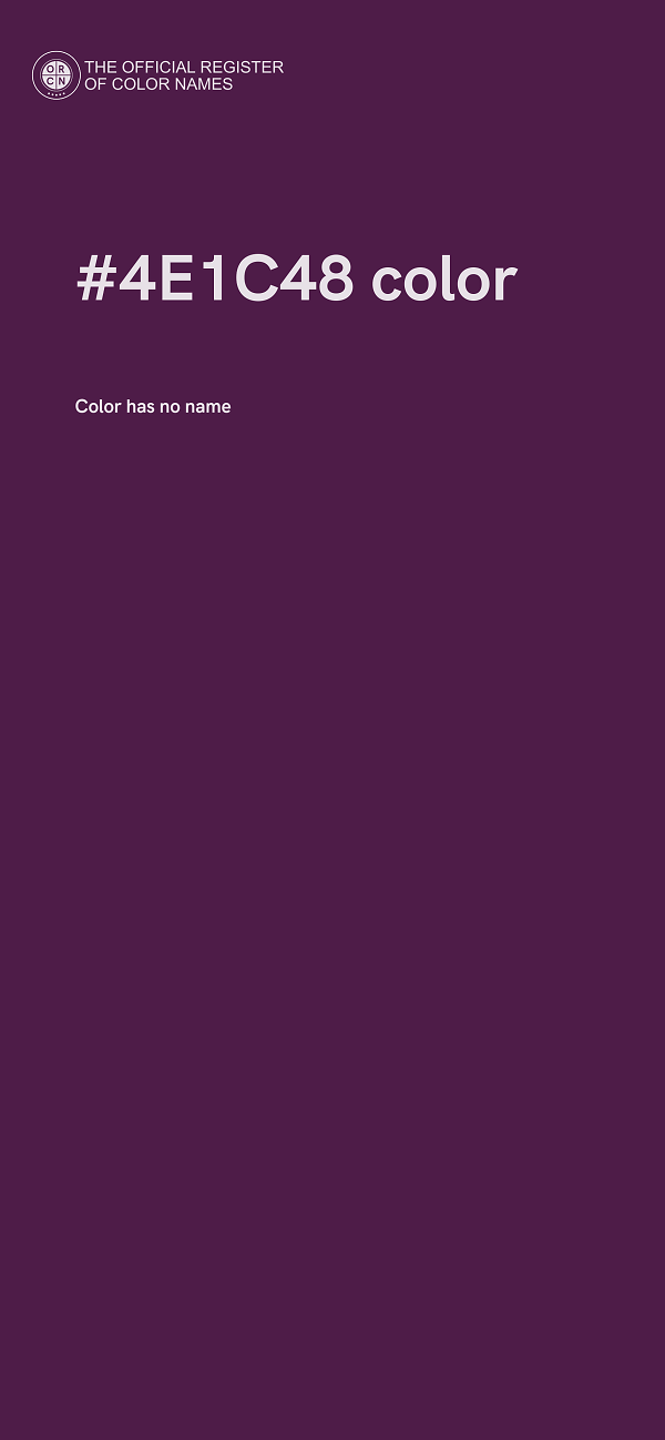#4E1C48 color image