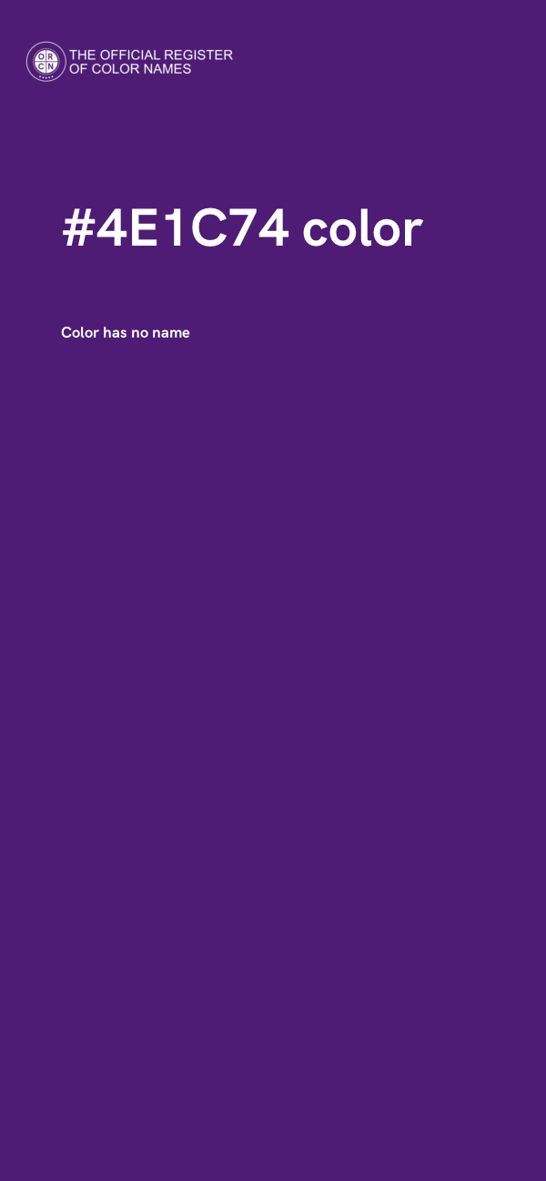 #4E1C74 color image