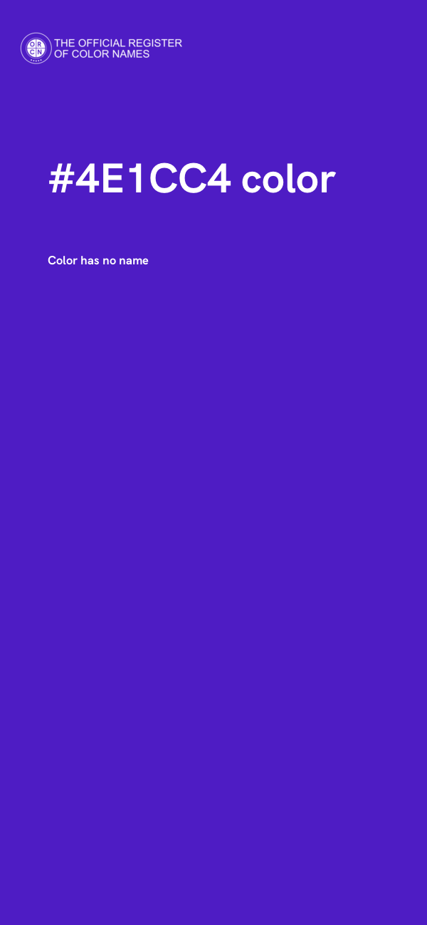 #4E1CC4 color image