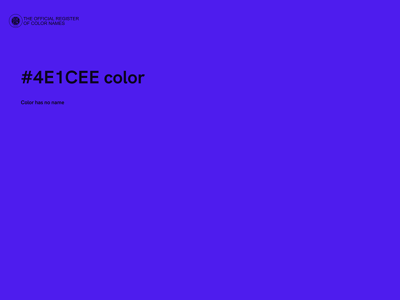 #4E1CEE color image