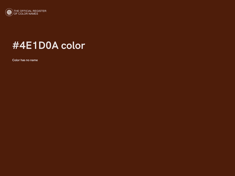 #4E1D0A color image