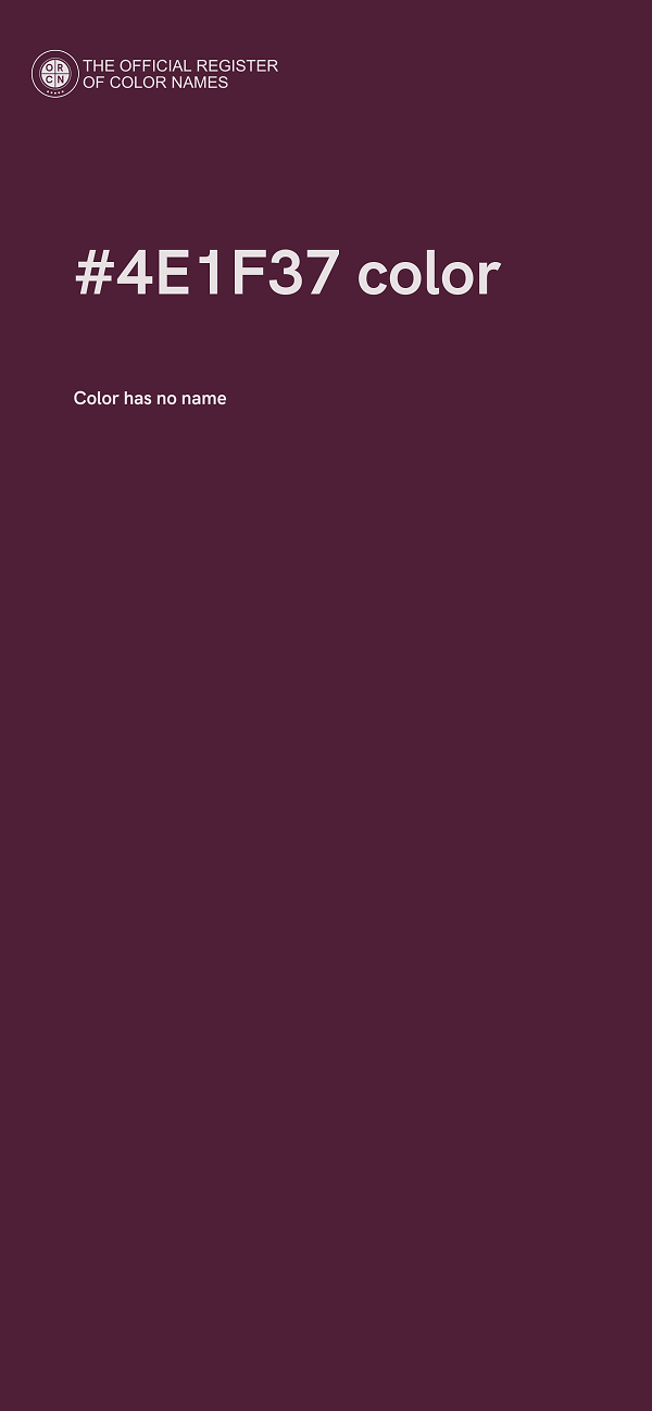 #4E1F37 color image