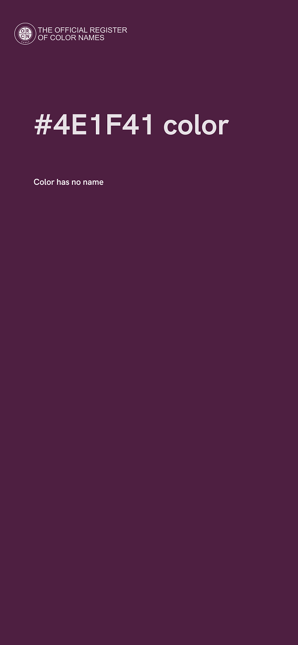 #4E1F41 color image