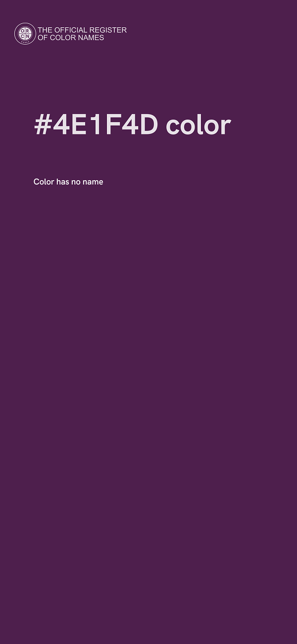 #4E1F4D color image