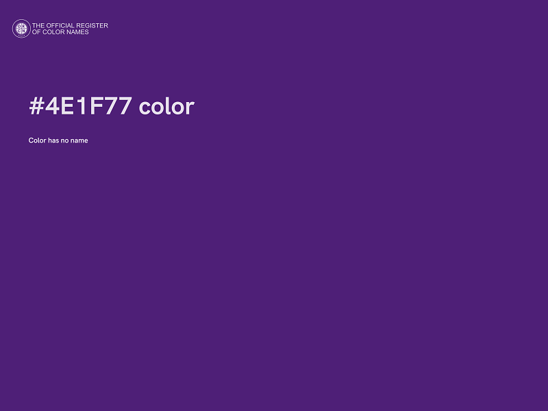 #4E1F77 color image