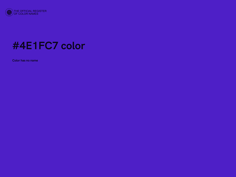 #4E1FC7 color image