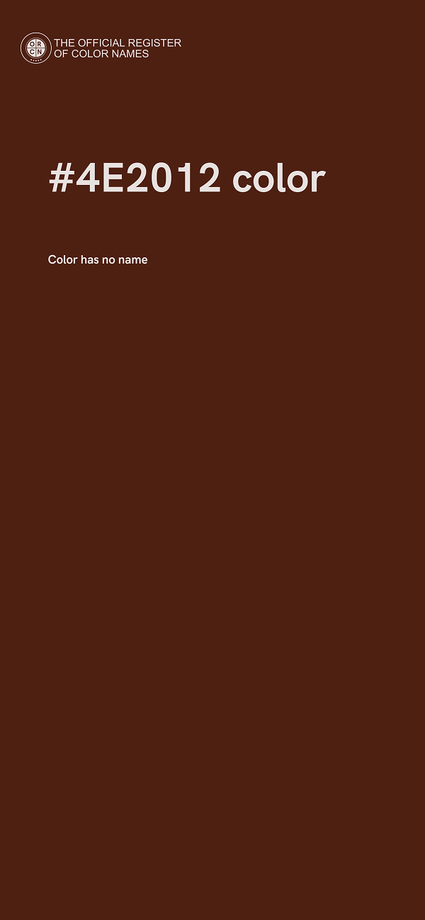 #4E2012 color image