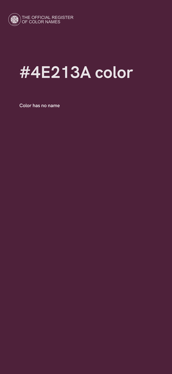 #4E213A color image