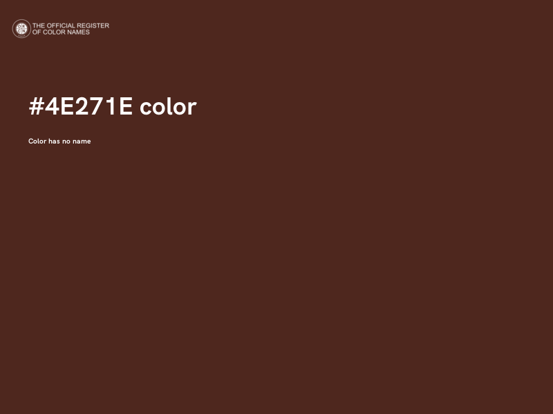 #4E271E color image