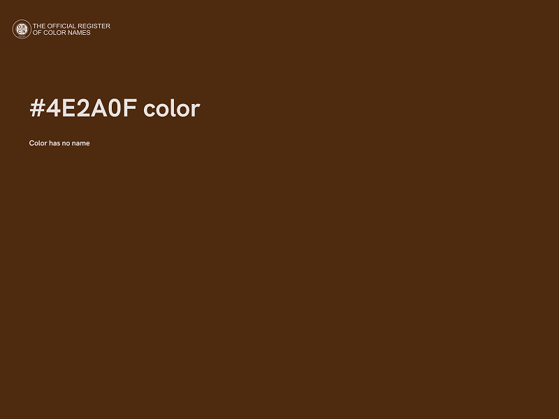 #4E2A0F color image