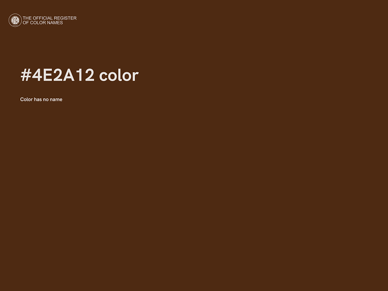 #4E2A12 color image