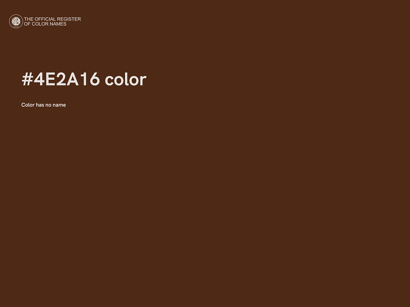 #4E2A16 color image