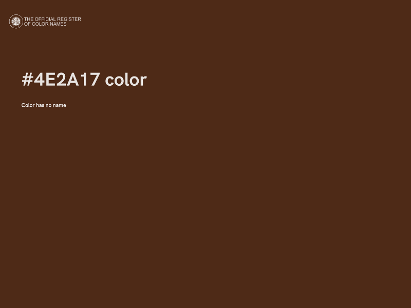 #4E2A17 color image