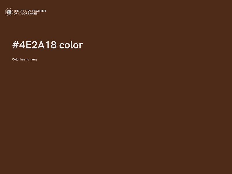 #4E2A18 color image