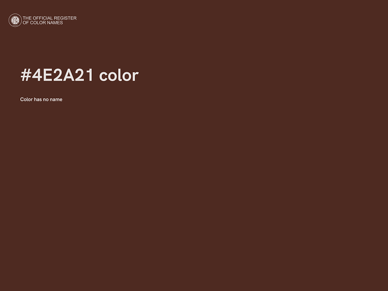 #4E2A21 color image