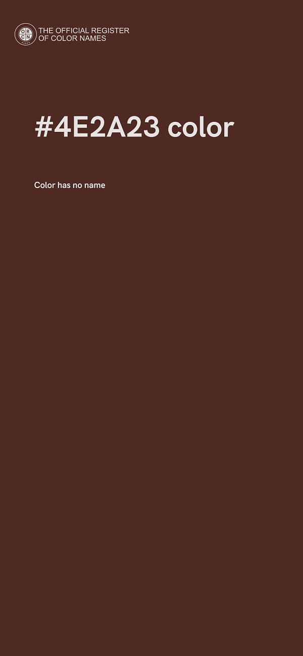 #4E2A23 color image