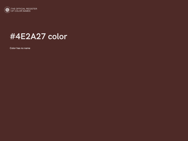 #4E2A27 color image