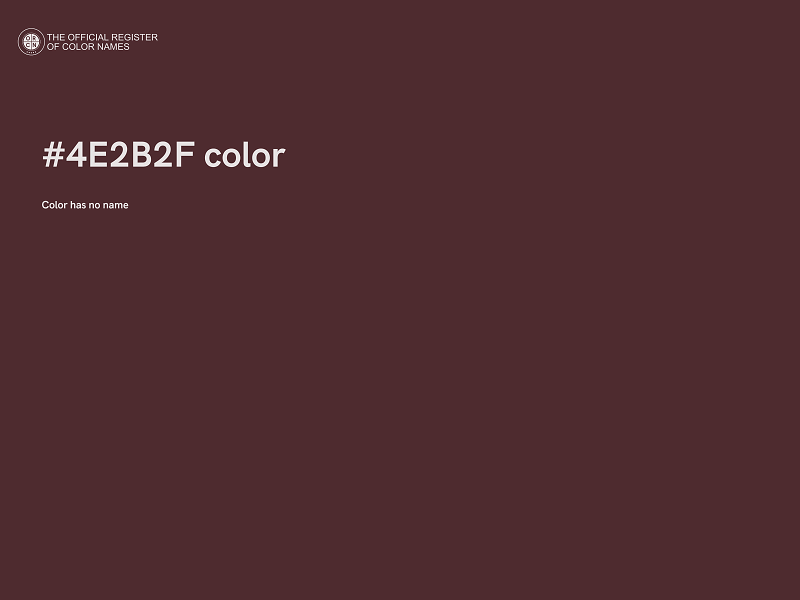 #4E2B2F color image