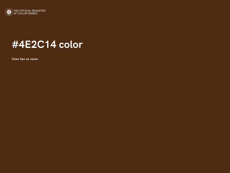 #4E2C14 color image