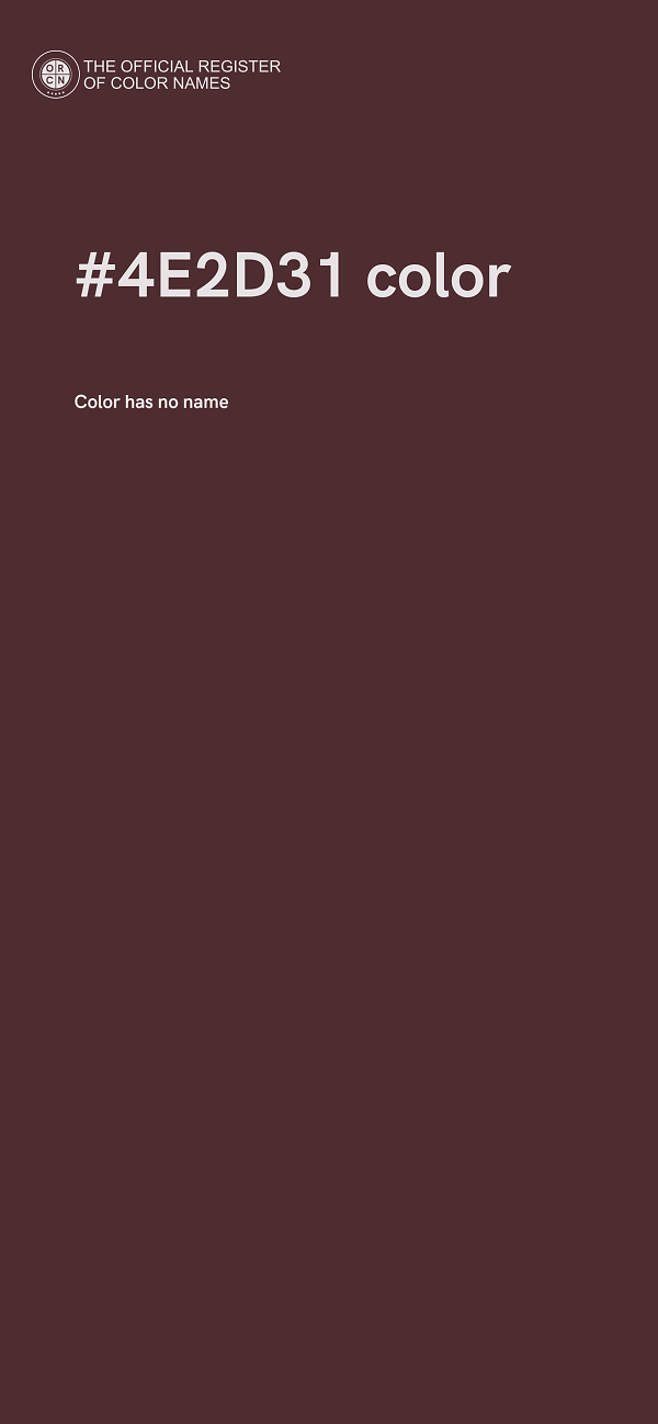 #4E2D31 color image