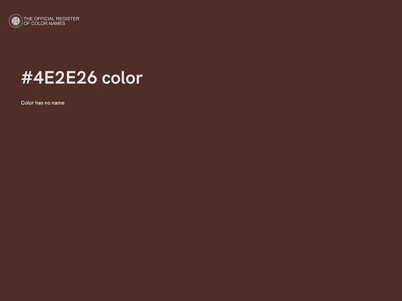 #4E2E26 color image