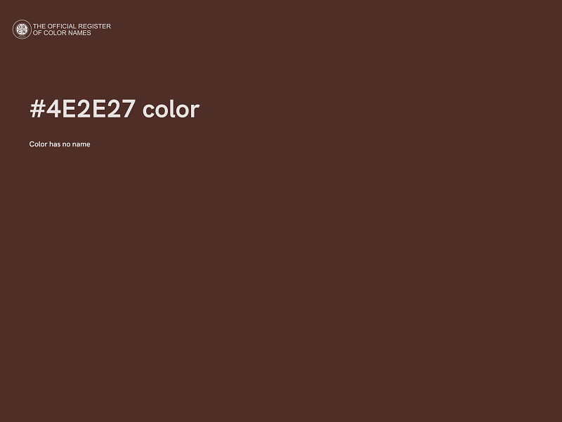 #4E2E27 color image