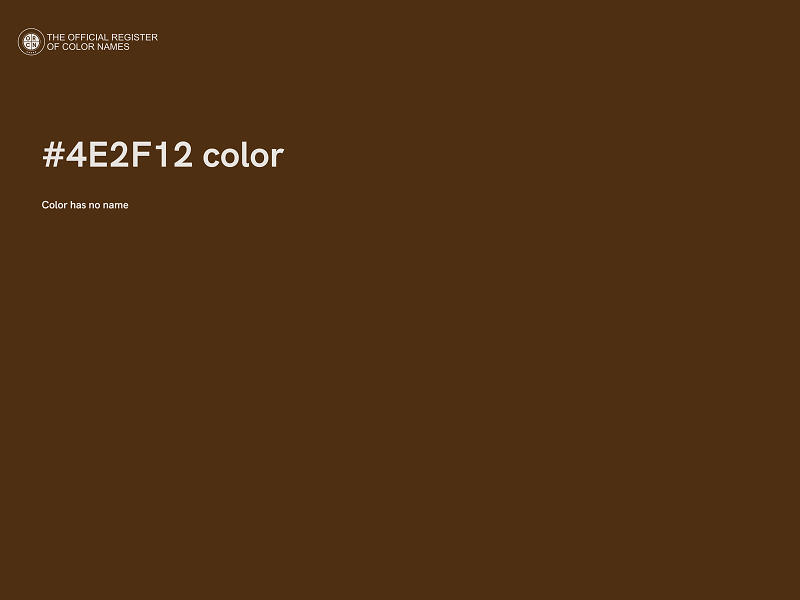 #4E2F12 color image