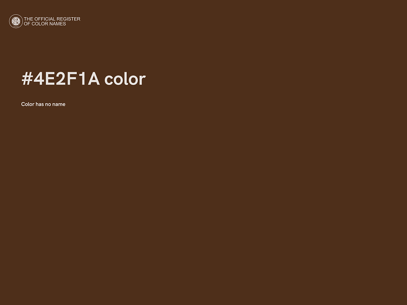 #4E2F1A color image