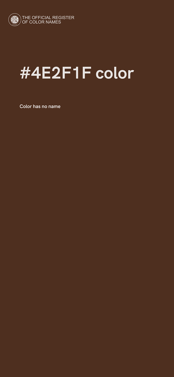 #4E2F1F color image