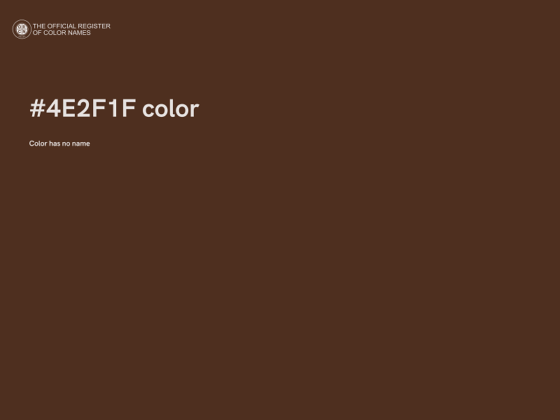 #4E2F1F color image