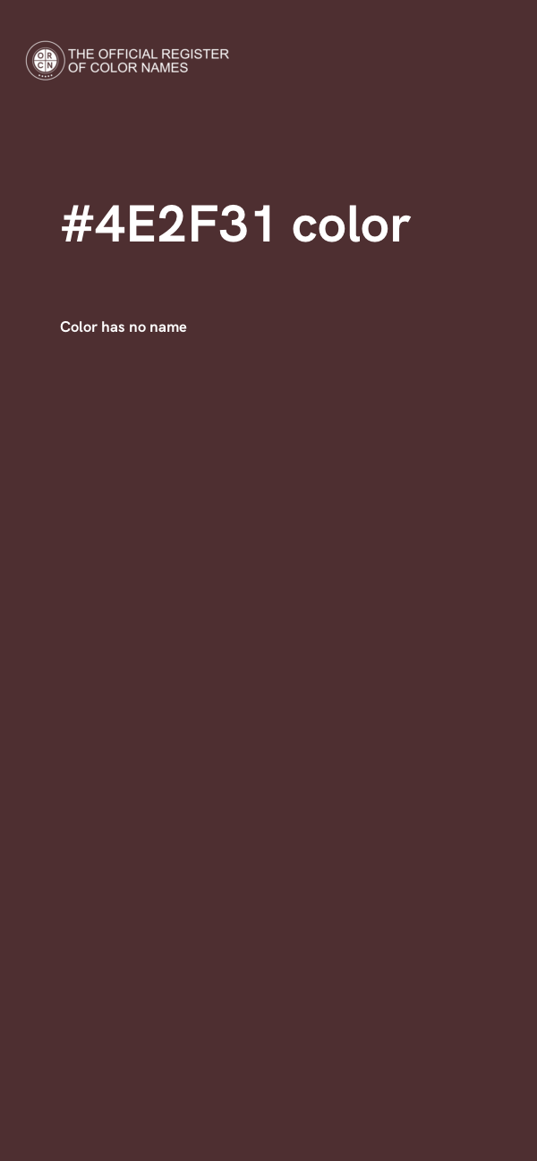 #4E2F31 color image