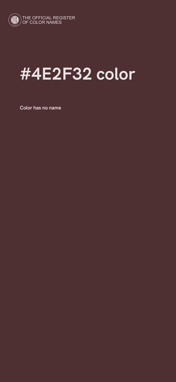 #4E2F32 color image