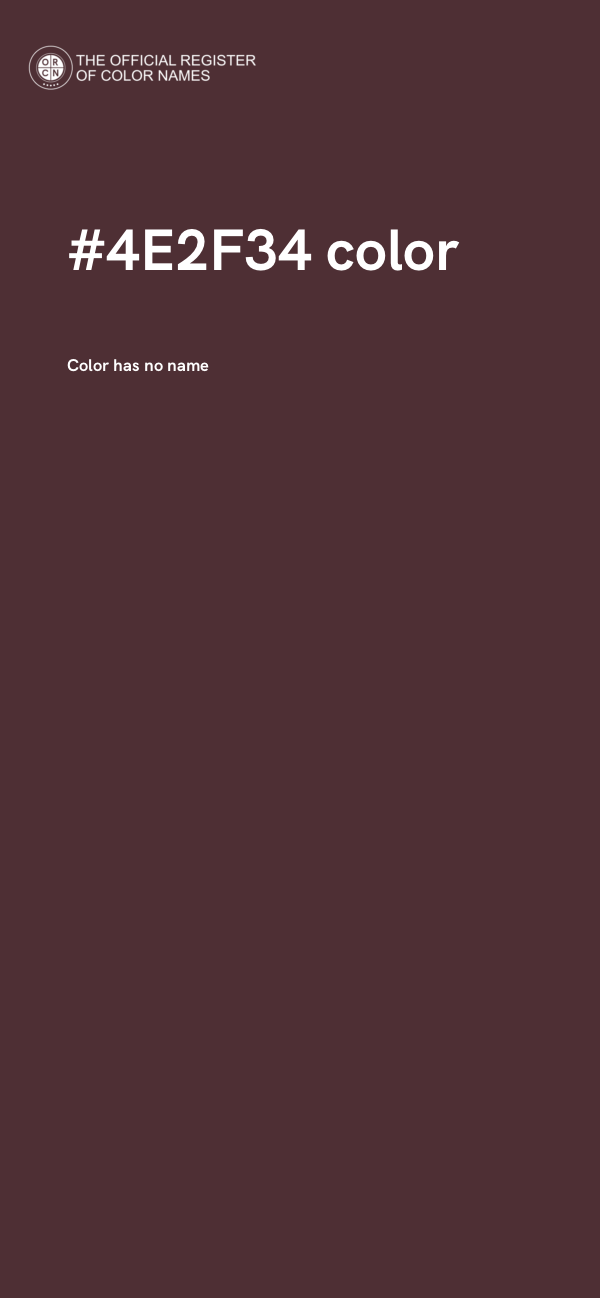 #4E2F34 color image
