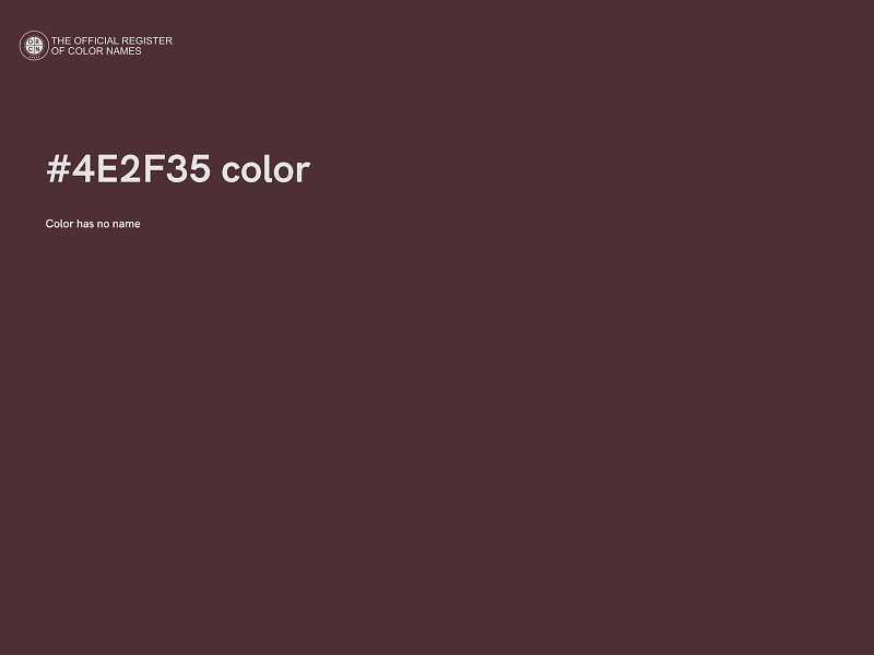 #4E2F35 color image