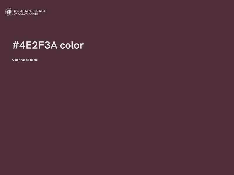 #4E2F3A color image