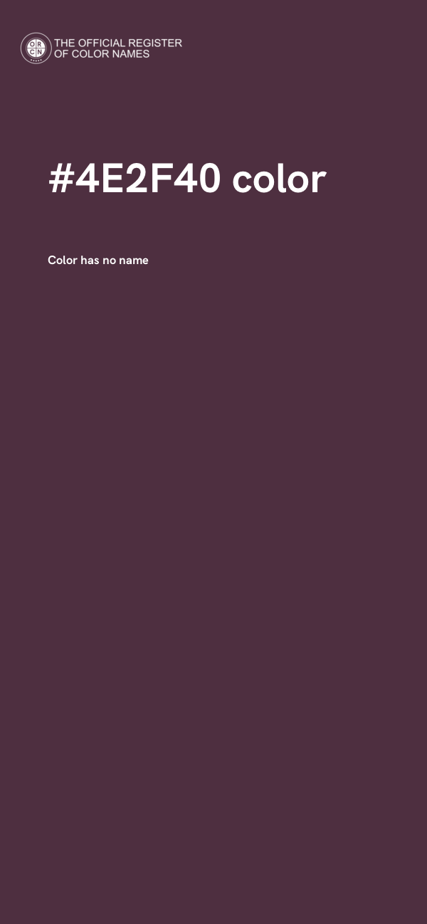 #4E2F40 color image
